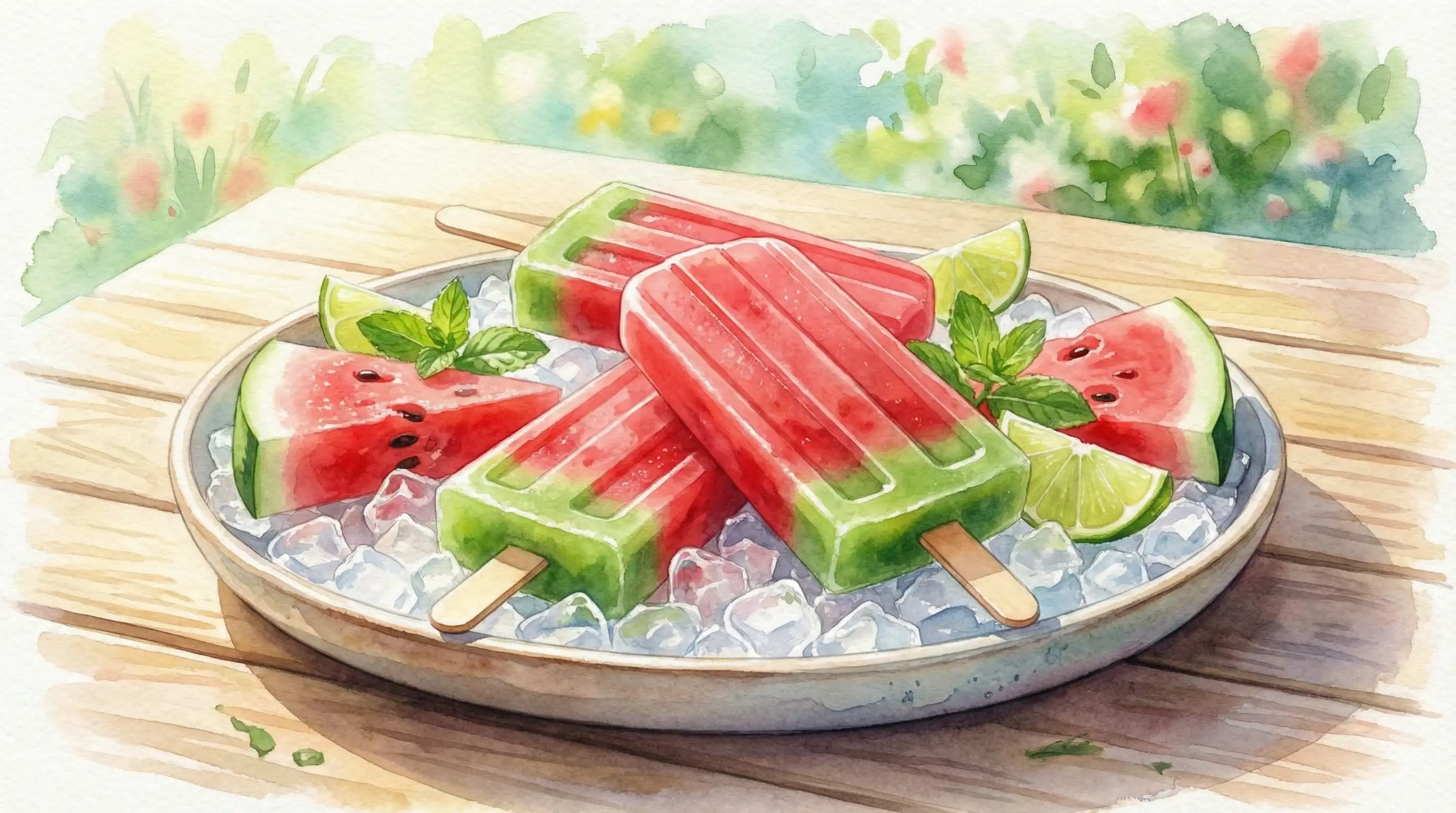 西瓜冰棍夏日甜品 - 暗网吃瓜